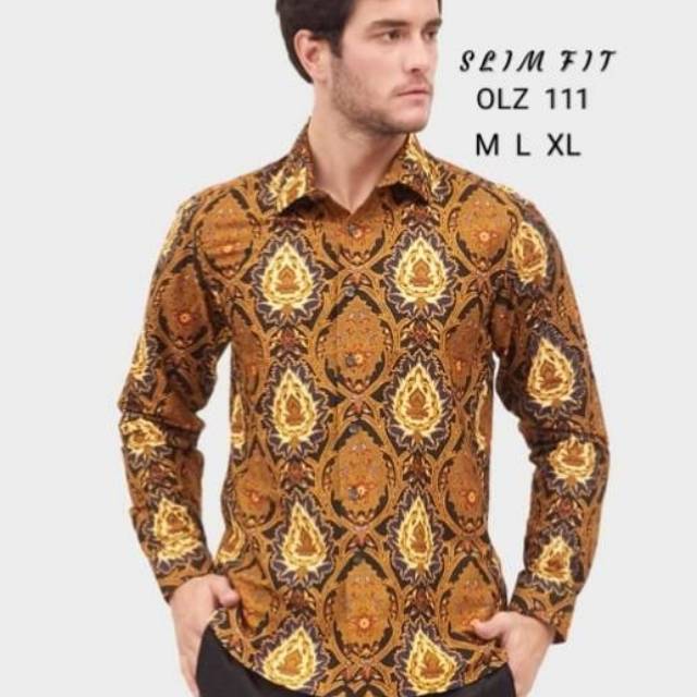 KEMEJA BATIK MURAH  BAJU BATIK MODEL SLIMFIT MOTIF MODERN