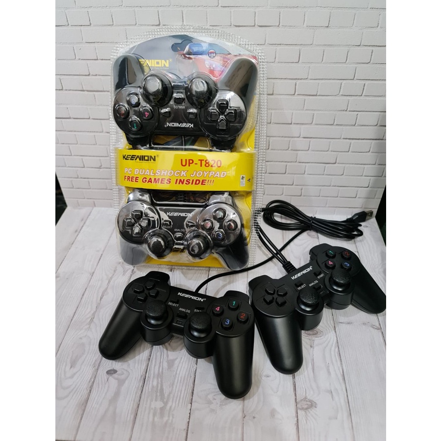Gamepad Stik Joystick USB double PS PC KEENION Original Berkwalitas