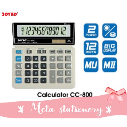 

Calculator / Kalkulator CC-800 Joyko 12 Digits