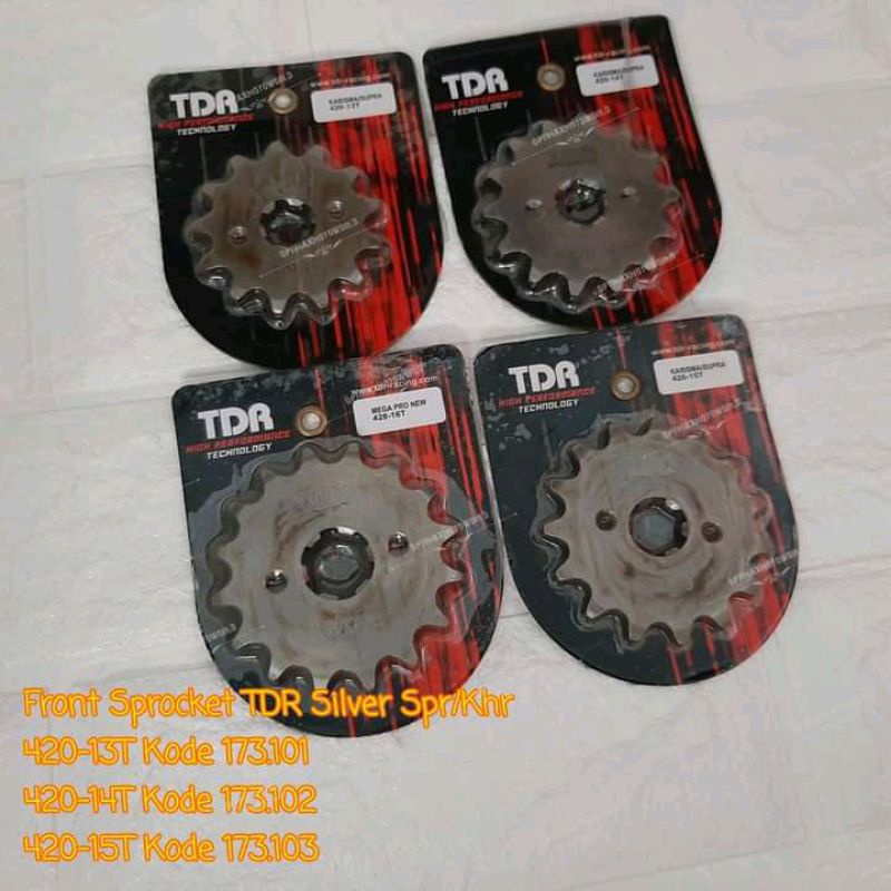 Gear depan TDR 428 uk 14 15 16 untuk megapro Verza sonic CBR150R CB150R Tiger gl max pro