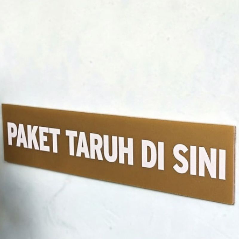 

sign gambar acrylic board papan rambu paket taruh sini jangan bel