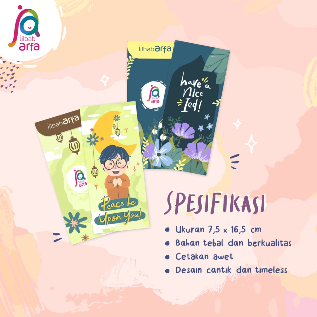 Amplop Lebaran Idul Fitri by Jilbab Arfa - Isi 24pcs