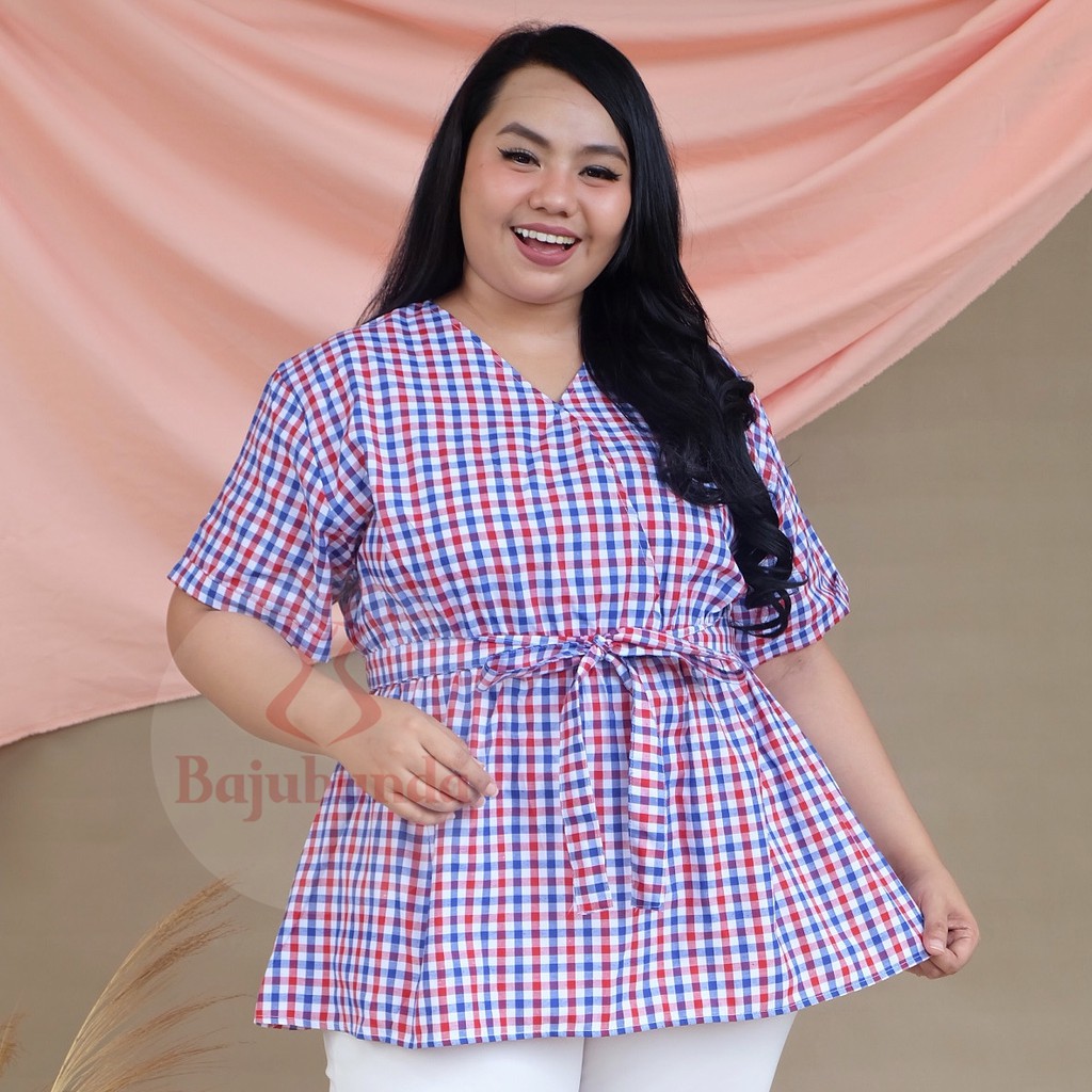 ATASAN BIG SIZE LD 120 WANITA / BLOUSE JUMBO / BAJU WANITA JUMBO / BAJUBUNDA APRILIA-I
