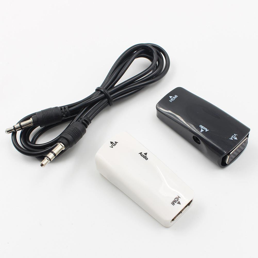 HDMI Female to VGA Female Converter Adapter 1080P With Audio Cable For PC Desktop/laptop/mobile box