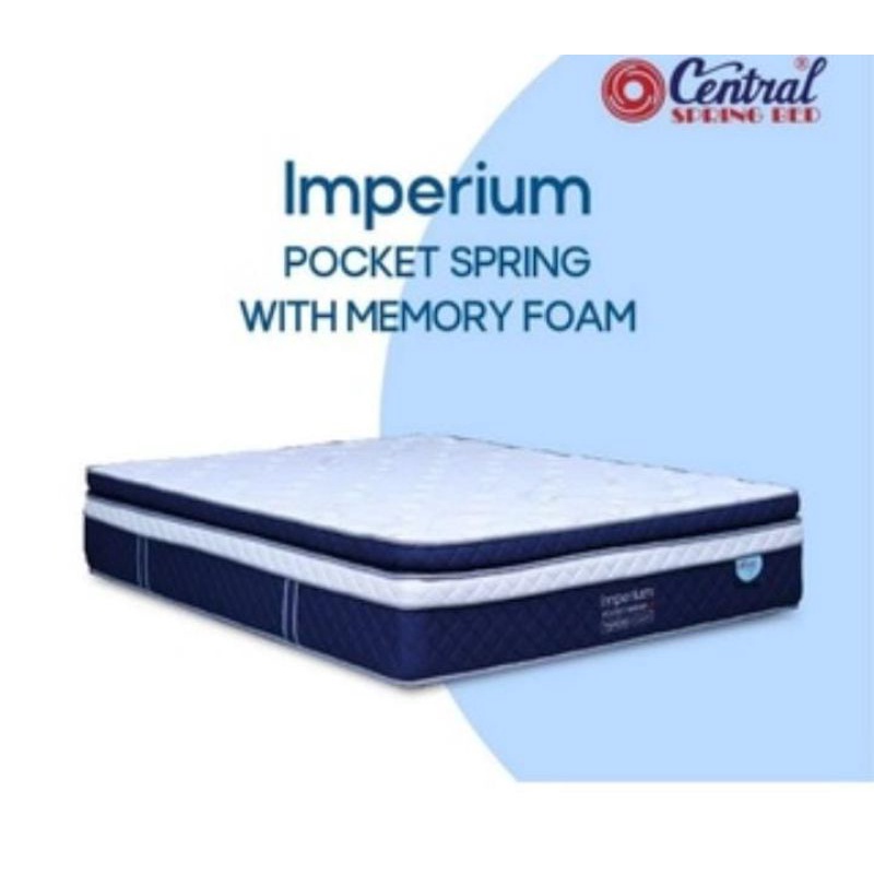Springbed Cirebon Central Deluxe Imperium new:  ukuran 160 Lebar X 200 Panjang X 35 Tebal (wilayah k