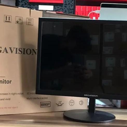 Monitor LCD 19" Megavision 19 inch Monitor PC Kantor Monitor Cctv Dvr