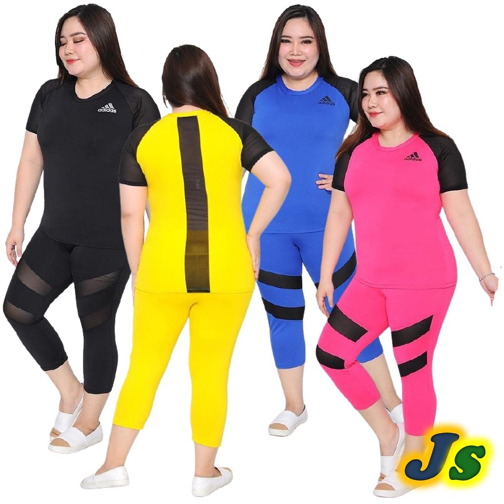 Baju Senam Wanita Setelan Olahraga Aerobik Zumba Yoga Gym Fitness Dance Model JUMBO Strong