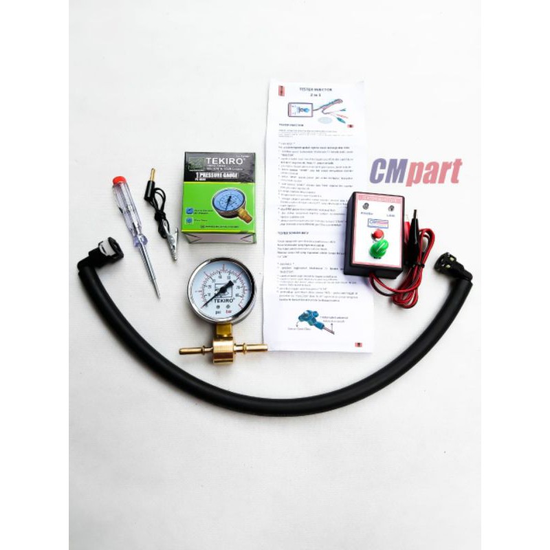 Presure pressure gauge - tester injektor - taspan DC set paket alat service motor injeksi