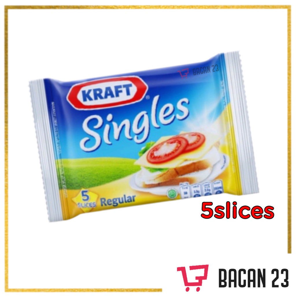 Keju Kraft Singles Slice ( 5 pcs / 83 gr ) / Keju Lembaran / Bacan 23 - Bacan23