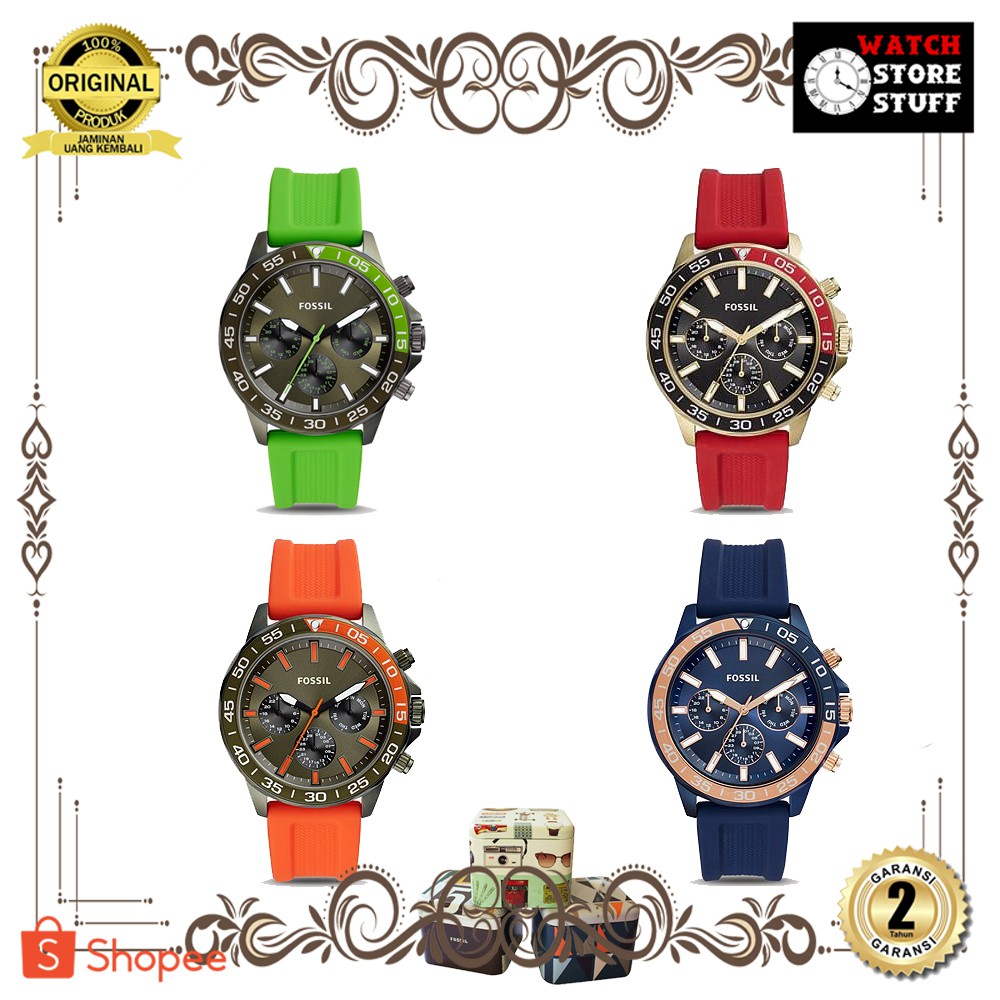 [ JAM TANGAN PRIA WANITA | RANTAI | KULIT | KARET | MURAH | PRIA ORIGINAL ] F0*SIL BANNON MULTIFUNCT