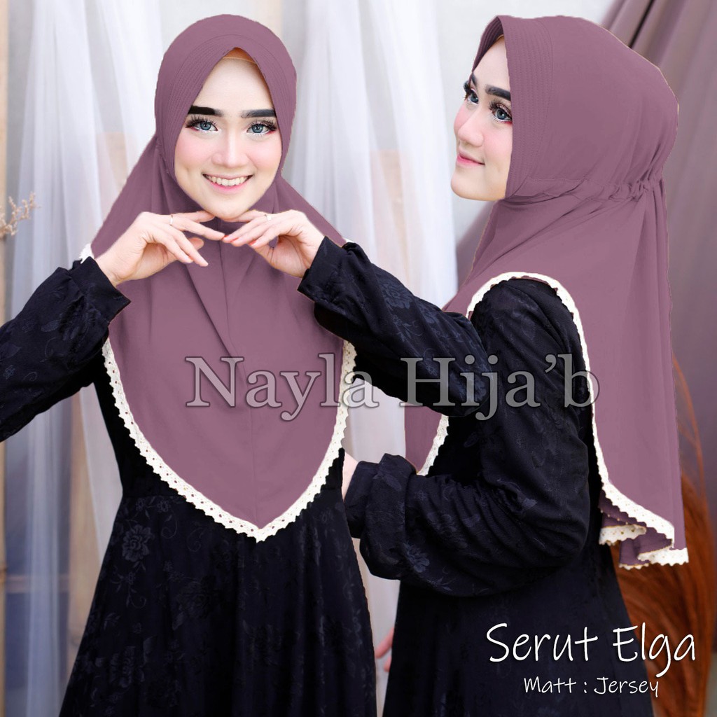 JILBAB INSTAN JERSEY TERBARU HIJAB BERGO SERUT ELGA KERUDUNG INSTAN BERGO TERMURAH NAYLA HIJAB