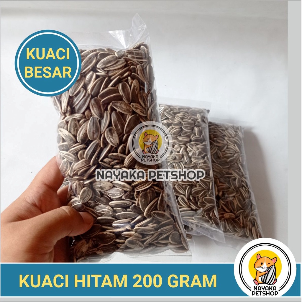 Kuaci Hamster Hitam 200 gr Snack Makanan Hamster Pakan Murah