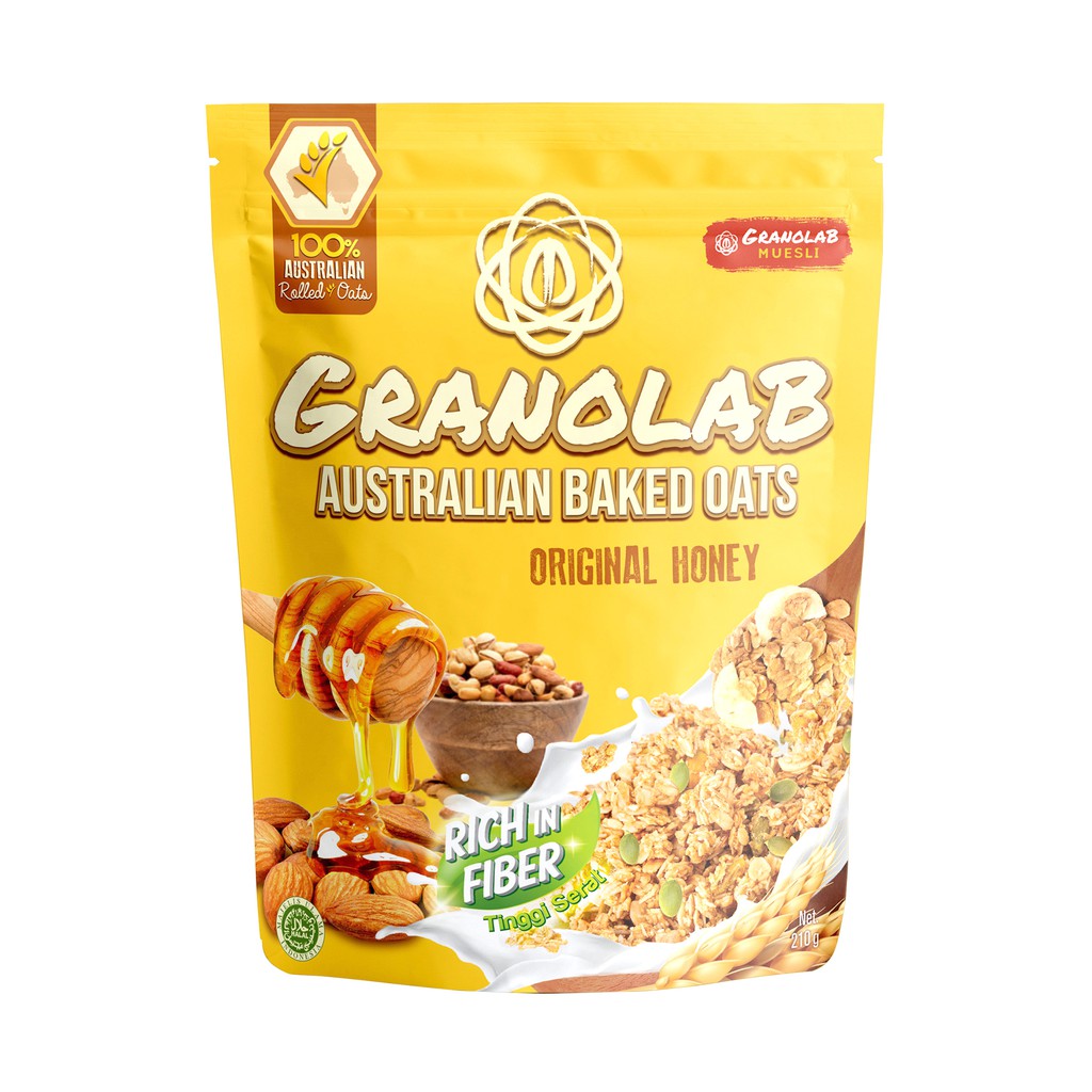 

GRANOLAB MUESLI Sereal Diet Granola GRANOLAB Original Honey 210 gr