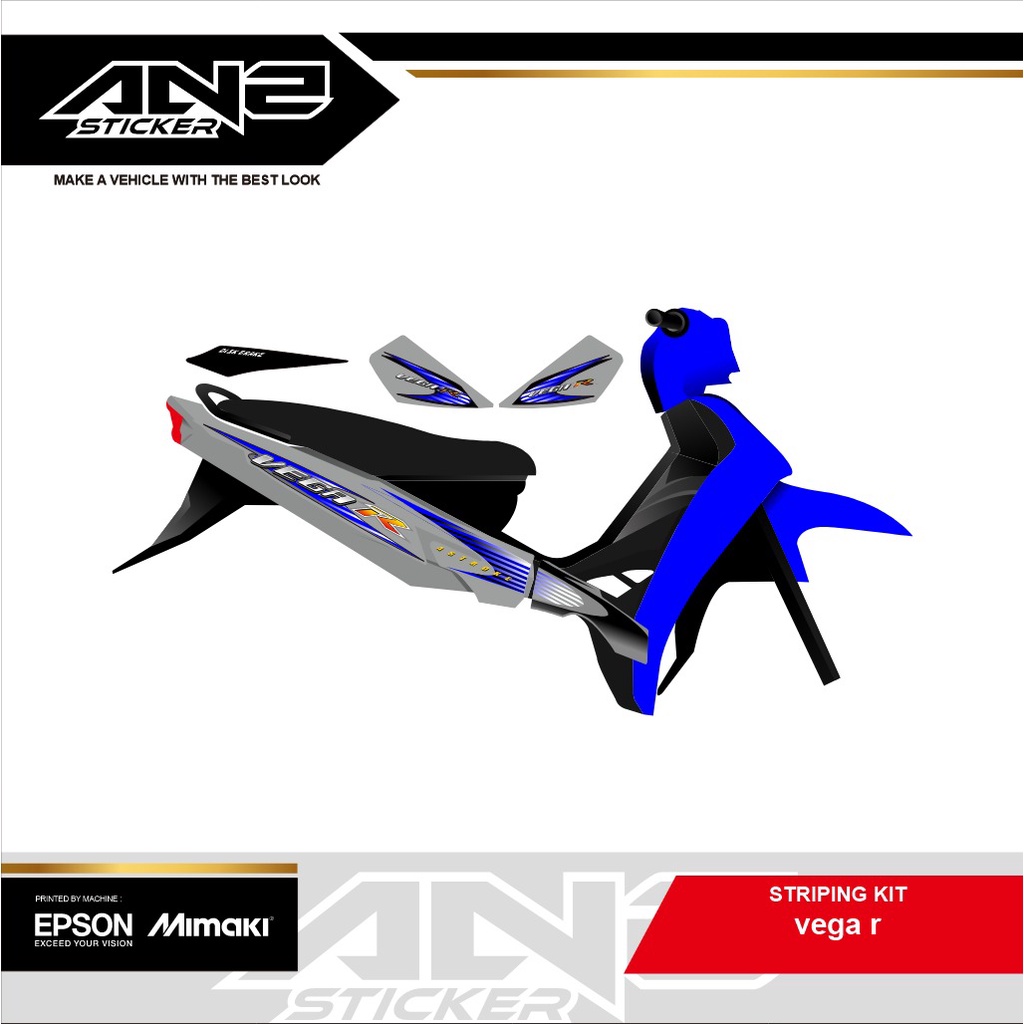 STRIPING  STANDAR VEGA R NEW ORI/STIKER VARIASI VEGA R NEW