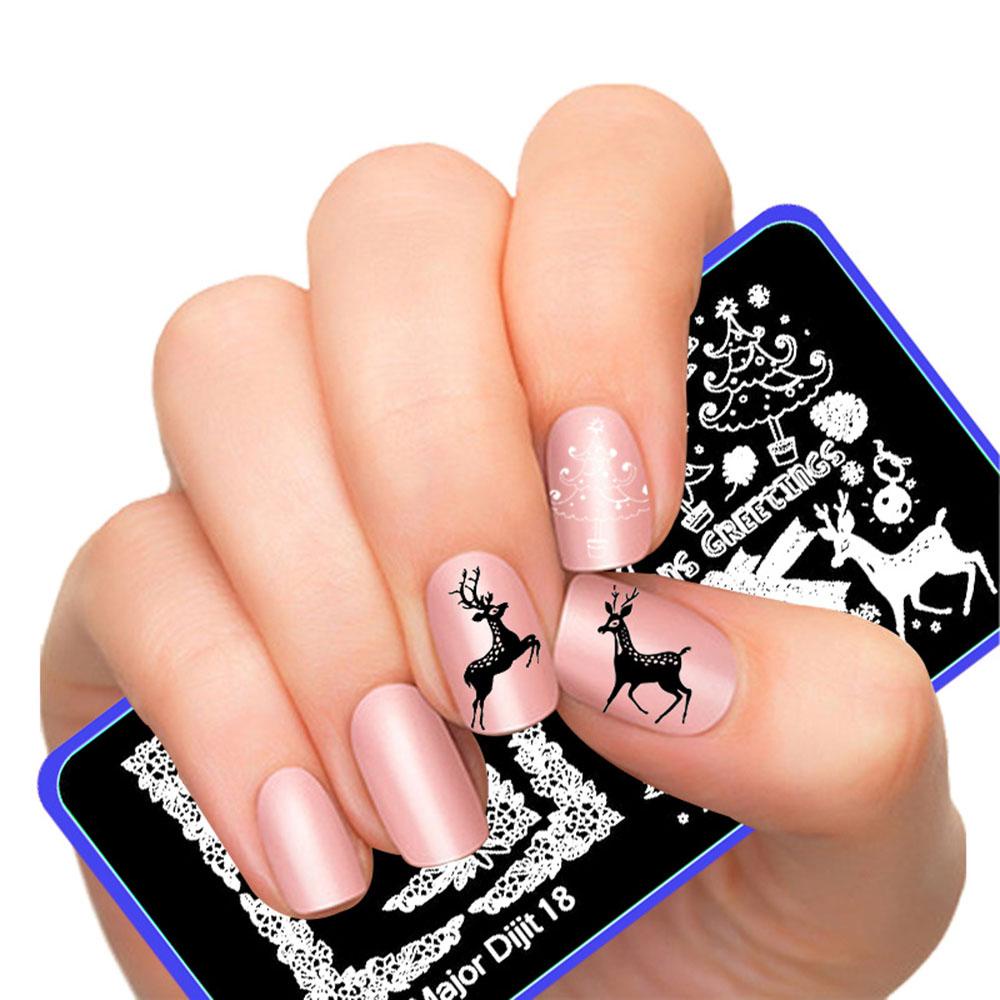 Stempel Nail Art DIY Tema Natalhalloween Untuk Wanita