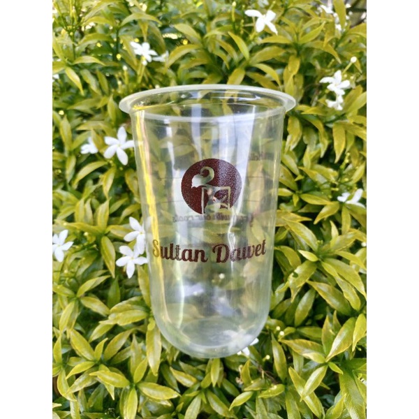 gelas cup plastik oval sablon 18oz ketebalan 8 gram merek starindo