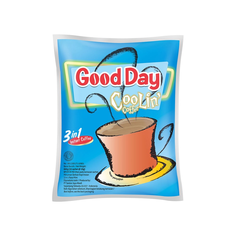 

Good Day Kopi Instant 3 In 1 Coolin' Coffee 30X20G