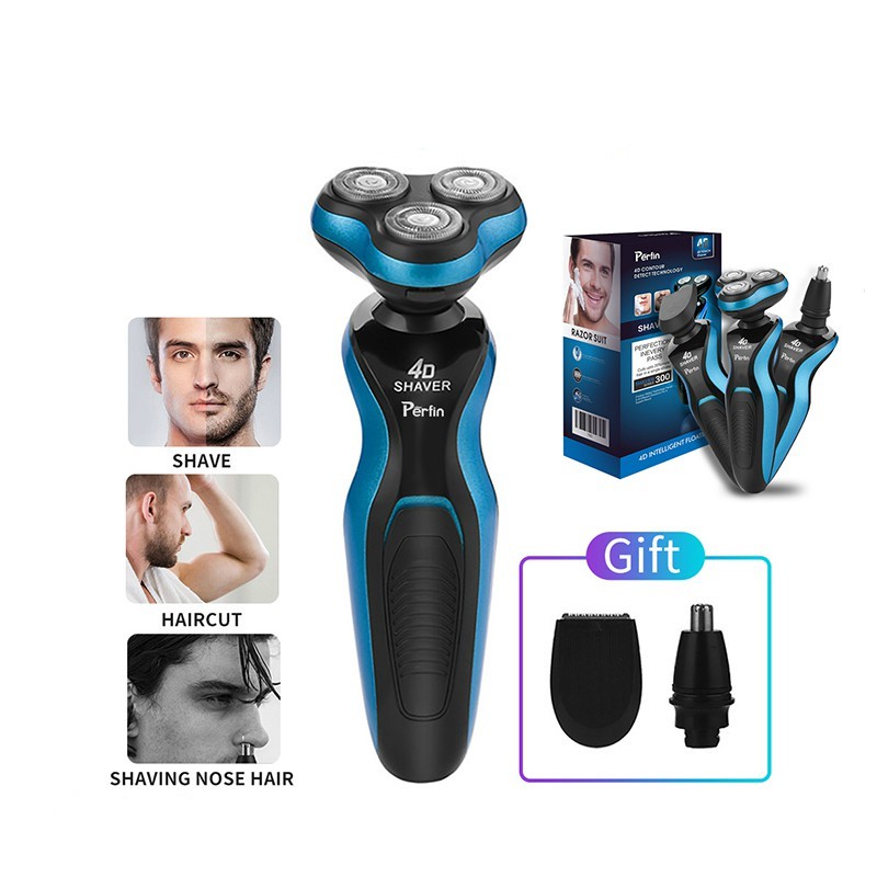 Perfin PZ01 Alat Cukur elektrik Shaver 4D cukur jenggot