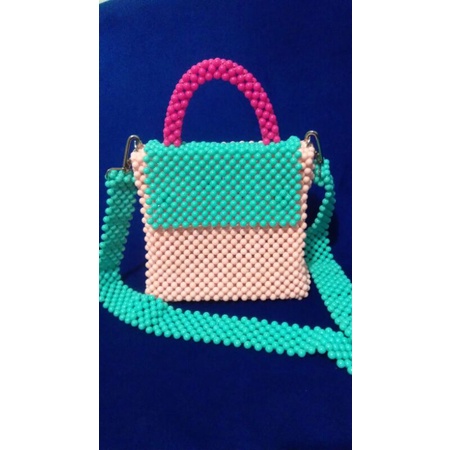 Promo Beads bag, Tas selempang, Tas handmade Manik Mote