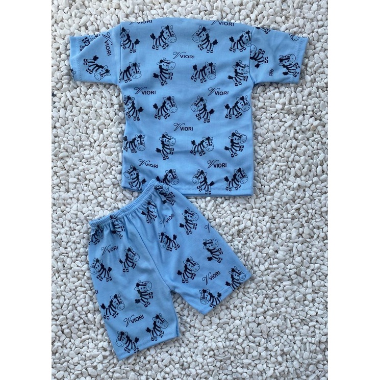 setelan baju bayi lengan pendek laki-laki/perempuan 3-18bulan motif printing