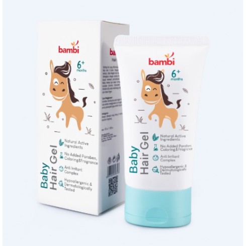 Bambi Hair Gel (Tube) Minyak Rambut Gel Bayi 50ml 8393