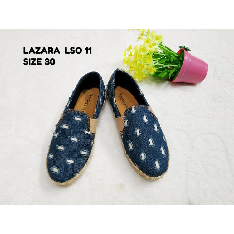 Sepatu Slip On Anak ORI Lazara Lso 11 denim sobek