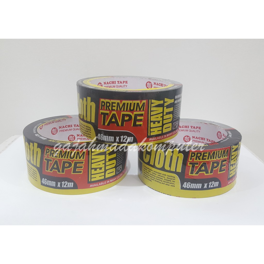 

Lakban / Plakban Kain Hitam Cloth Tape Nachi 2 inch (46 Mm X 12 Meter)