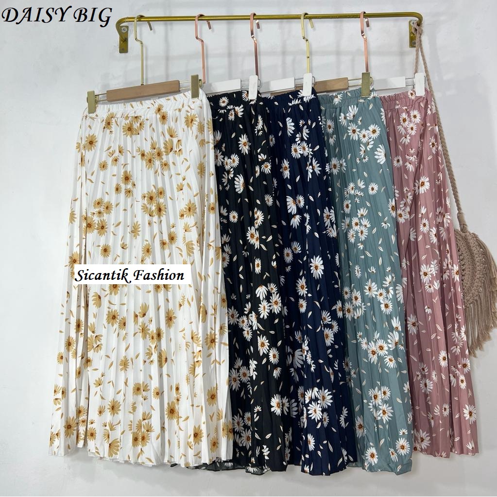 Rok Plisket Premium Import Panjang 90cm Fit to Xl