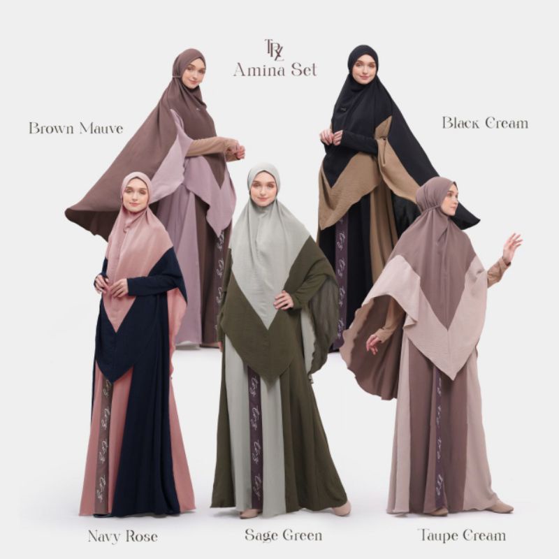 [TRZ CASUAL] GAMIS SYARI TERBARU / DRESS SET WRINKLE PREMIUM " AMINAH SET " BY TRZ.HER