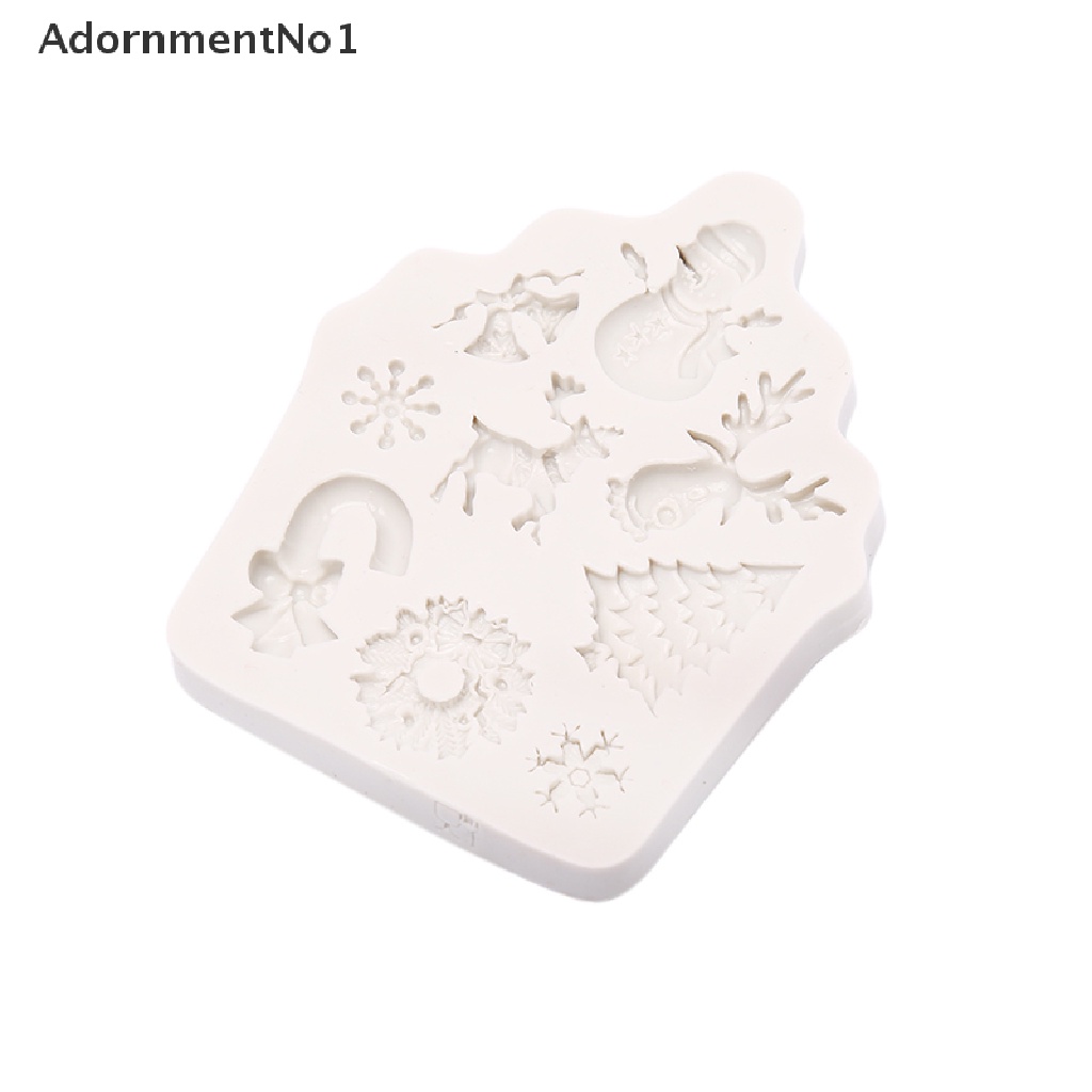 (AdornmentNo1) Cetakan Kue DIY Bentuk Pohon Natal / Rusa / Manusia Salju / Snowflake Bahan Silikon