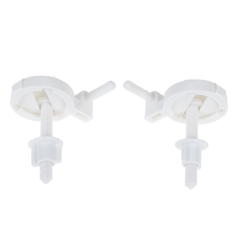 {LUCKID}1set/2Pcs Plastic Toilet Seat Screws Fixings Fit Toilet Seats Hinges Repair Tools