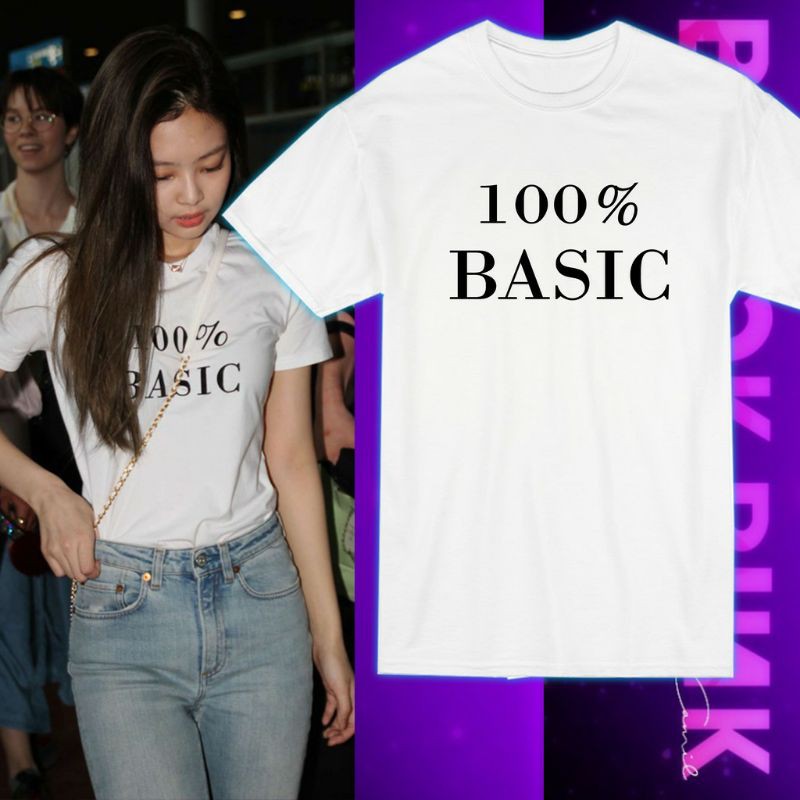 Kaos T shirt Blackpink Jennie style 100% Basic