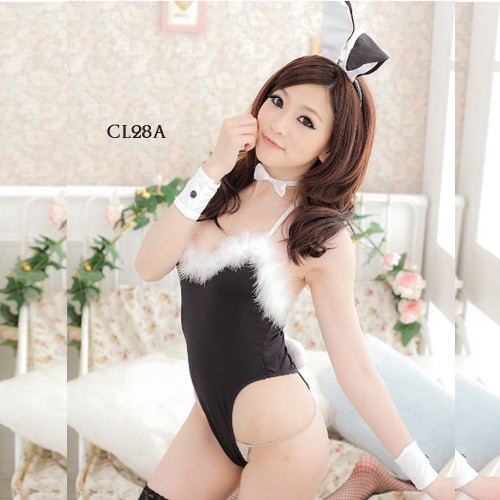 [PRODUK TERLARIS] LINGERIE SEXY KOSTUM COSPLAY LINGERIE BUNNY SUIT KELINCI HITAM CL28A