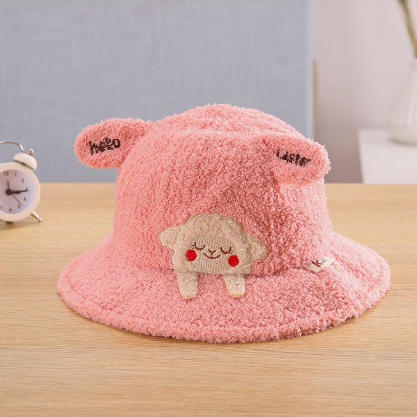 Topi Bucket FLEECE Domba Anak 0 - 4 tahun Sheep Import Korean Style CBKS VC