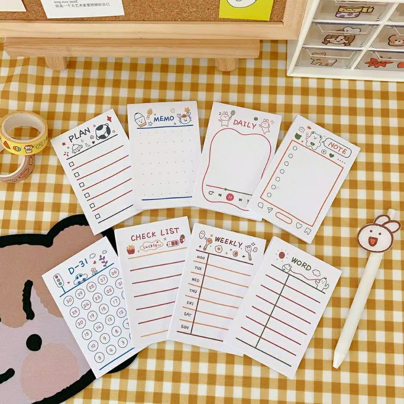

50 pcs Memopad Korea Style DIY Journal Scrapbook