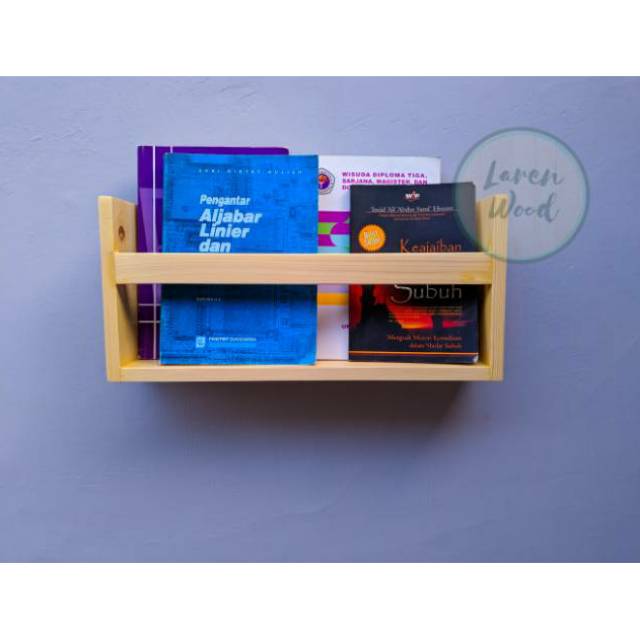 RAK DINDING BUKU / MAJALAH KAYU JATI BELANDA