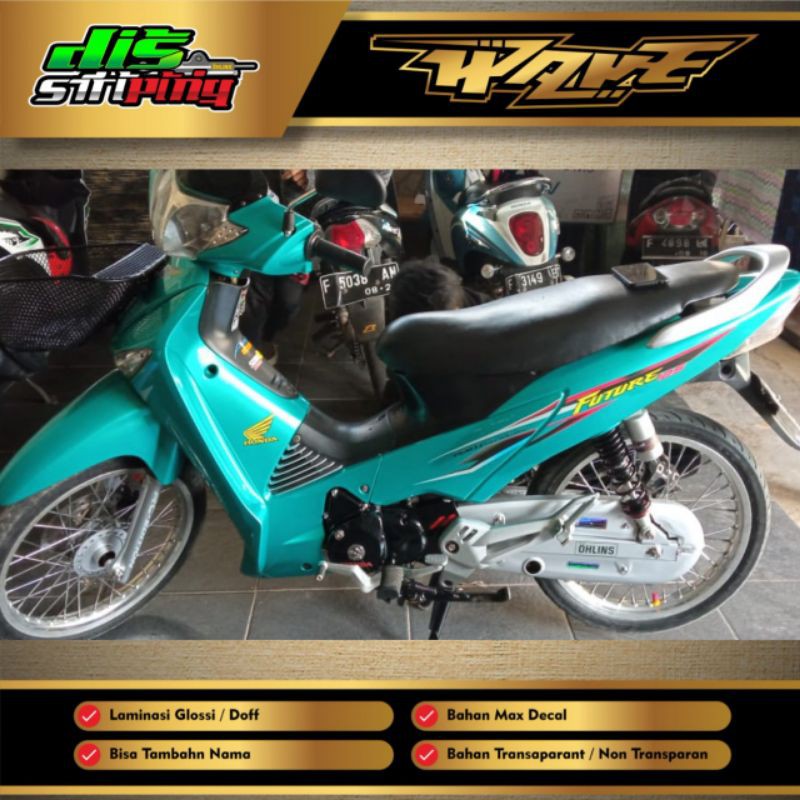 STRIPING TRANSPARAN SUPRA X 125 COSTUM FUTURE COSTUM