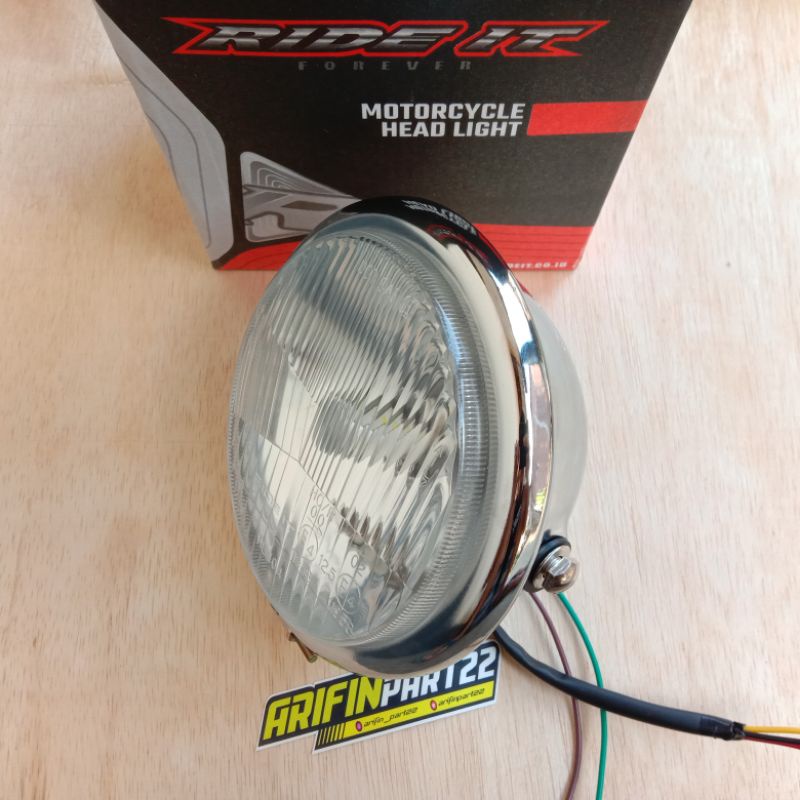 lampu depan autopal pesek headlamp autopal LED H4 ride it cb gl megapro