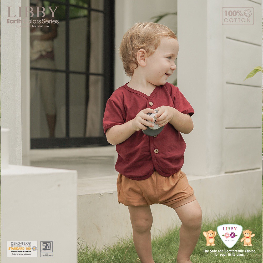 LIBBY EARTH COMFY SET - Setelan Baju Pendek - Celana Pendek (1 Setel/pack) | 0 Bulan - 1 Tahun