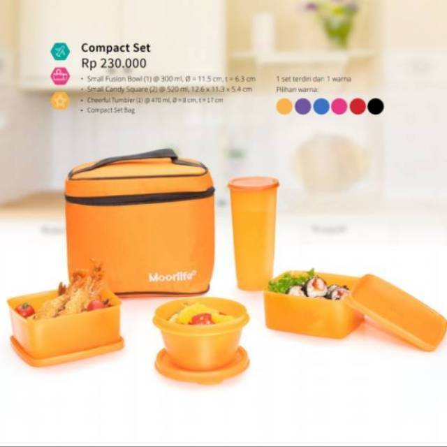 MOORLIFE Lunch Box Compact Set TERMURAH