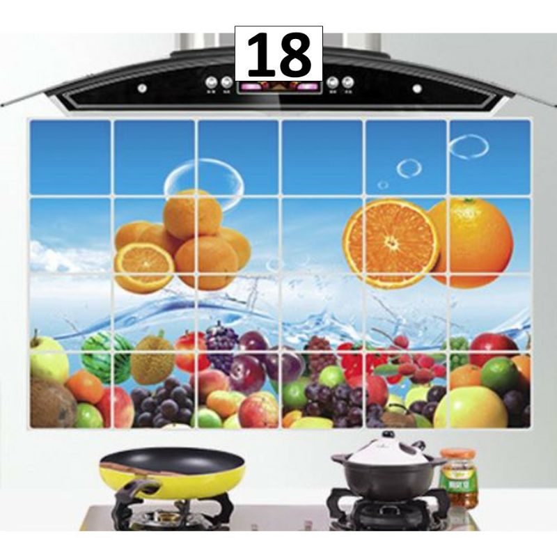 Stiker Dinding Dapur Tahan Minyak / Wall Stiker Dapur Anti Minyak / Wallpaper Dinding Dapur