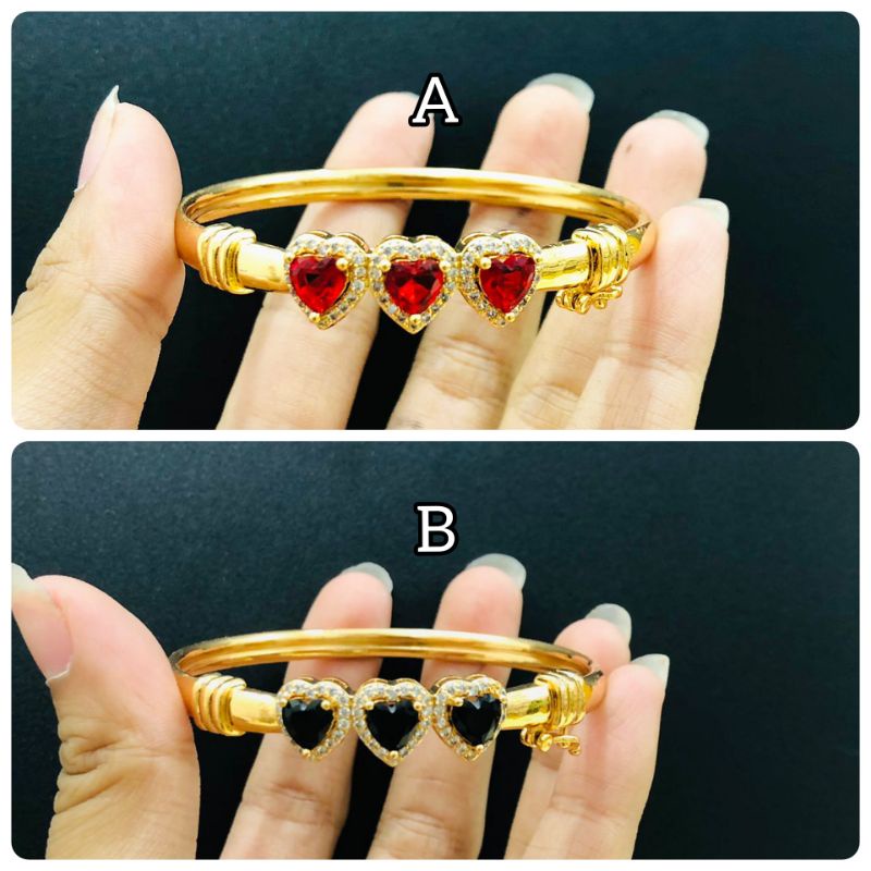 ZAMK17. Gelang bangle xuping dewasa lapis emas dgn mata zircon