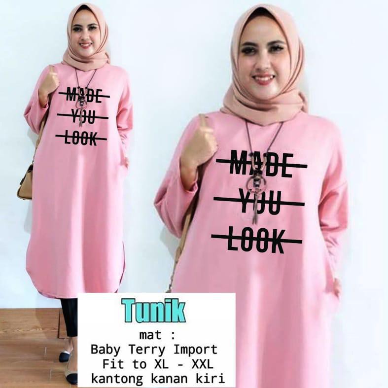 TUNIK MADE YOU LOOK / TUNIK MAMACHI / TUNIK POLOS/ TUNIK CEWEK / TUNIK PANJANG / TUNIK MUSLIM