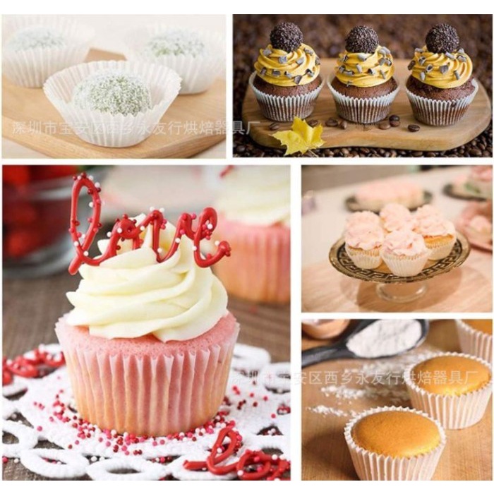 Kertas Muffin 100 pieces of cake paper cups muffin Baking Paper Warna