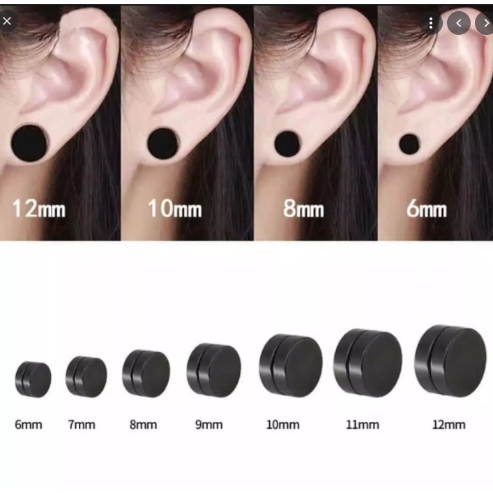 Anting Magnet Hitam Pria