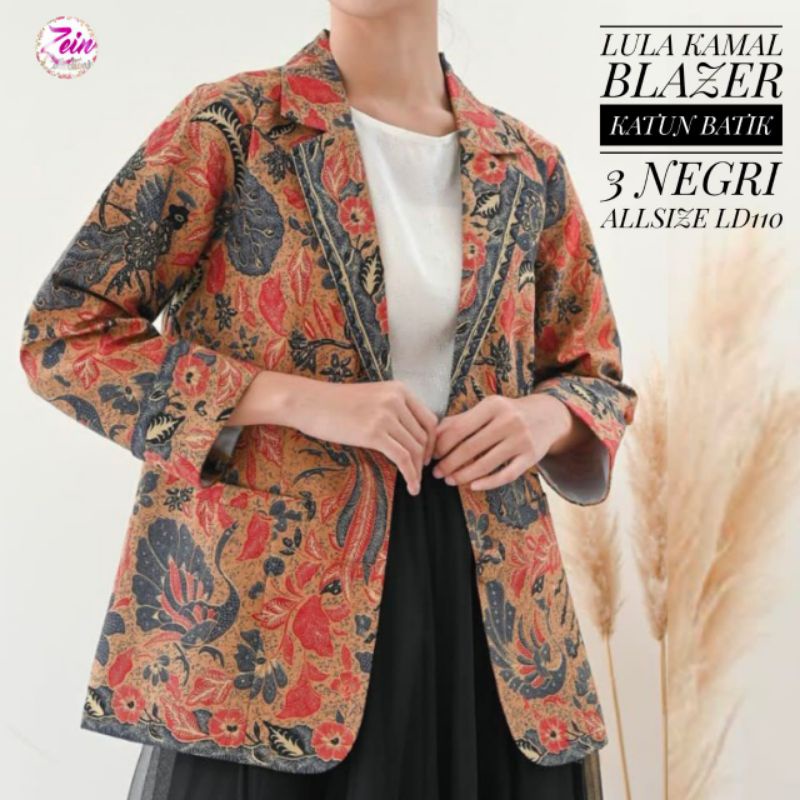 blazer lula kamal blazer kantor jas wanita blazer batik