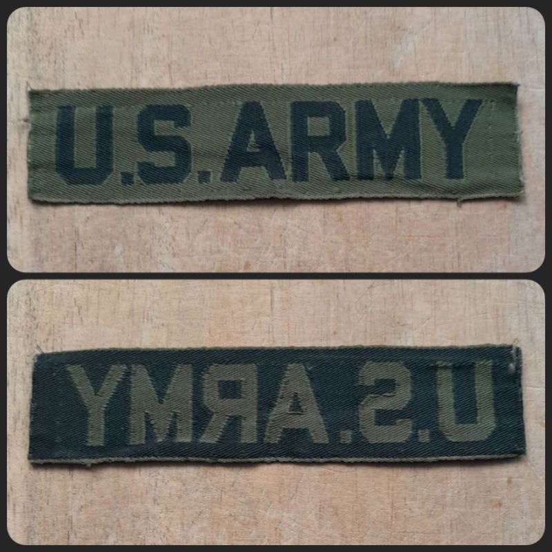 Patch Woven Tape Tab US ARMY Subdued Original Cabutan