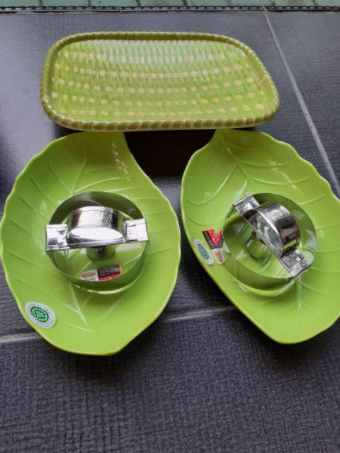 Piring Melamin Persegi Motif Rotan Unica W-7509