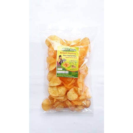 

keripik singkong//Rasa jagung bakar//renyah//gurih//renyah//enak