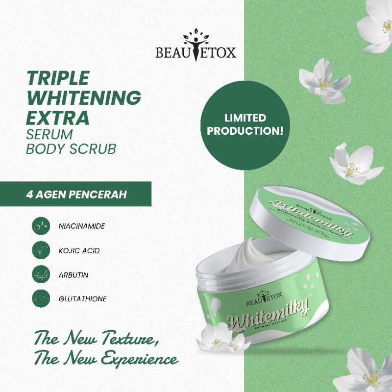 Jual Beautetox Body Scrub White Milky Jasmine Edition 120gr Shopee Indonesia